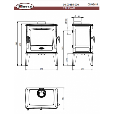 Печь-камин Dovre TAI45WD