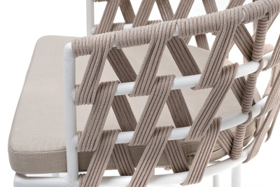 Стул 4SIS Диего из роупа Цвет: белый муар, бежевый