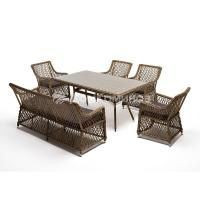 Обеденная группа 4SIS Катания на 6 персон Цвет: соломенный