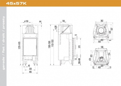 Каминная топка Austroflamm 45x57 K
