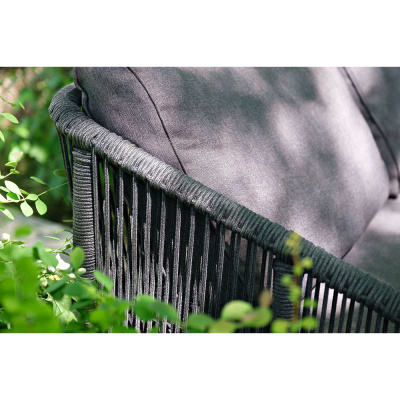 Диван 4SIS Канны 2-местный из роупа Цвет: темно-серый (RAL7024) шагрень, темно-серый