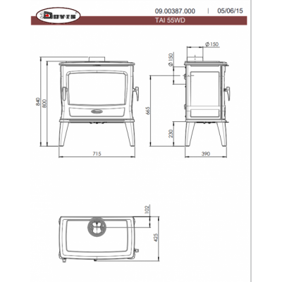 Печь-камин Dovre TAI55WD