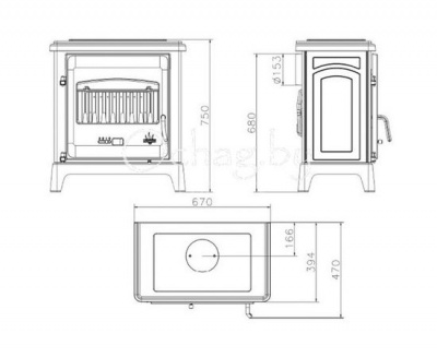 Чугунная печь Godin Temeo