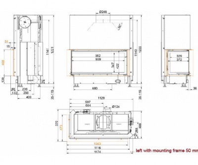 Каминная топка Brunner Architecture AK Eck 45/101/40 LR Каминная топка Brunner Architecture AK Eck 45/101/40 LR