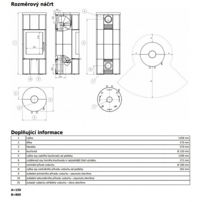 Печь-камин ABX Porto (тальк)