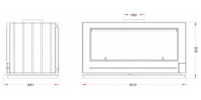 ПЕЧЬ-КАМИН AARON Дабл-фэйс без подставки ПЕЧЬ-КАМИН AARON Дабл-фэйс без подставки