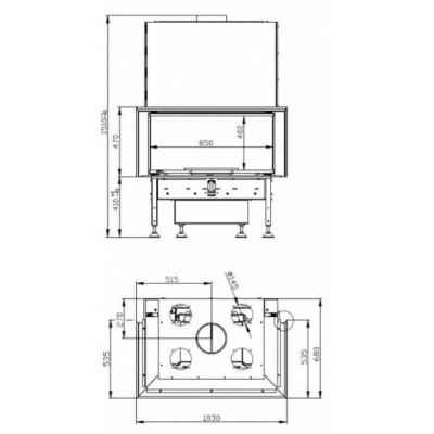 Каминная топка BeF Trend V8C