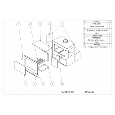 Печь-камин Panadero Java Trivision Печь-камин Panadero Java Trivision