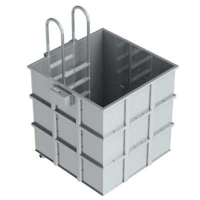 Купель из нержавеющей стали 1,4х1,4х1,8 Купель из нержавеющей стали 1,4х1,4х1,8