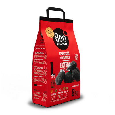 Угольные брикеты 800 DEGREES EXTRA LONG HEAT, 8 КГ