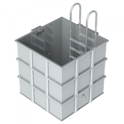 Купель из нержавеющей стали 1,4х1,4х1,8 Купель из нержавеющей стали 1,4х1,4х1,8