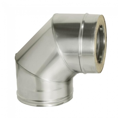 Отвод Дымок 0.5 мм 90 с изоляцией, d=200 мм