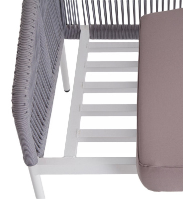 Диван 4SIS Канны трехместный из роупа Цвет: светло-серый