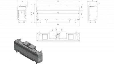 Топка газовая Kratki PRO LEO/P/200/G31/37MBAR (баллонный газ) Топка газовая Kratki PRO LEO/P/200/G31/37MBAR (баллонный газ)