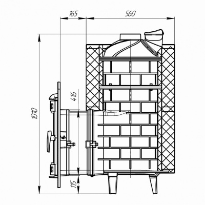 Печь для бани в камне Атмосфера Про Змеевик Печь для бани в камне Атмосфера Про Змеевик