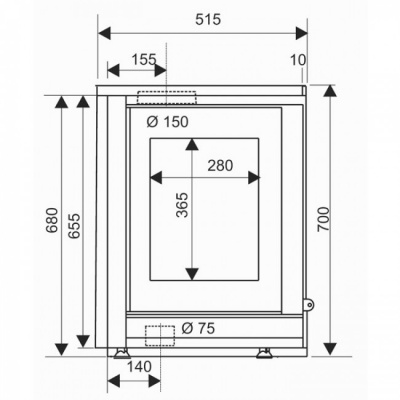 Каминная топка Supra NEO 76 VL 2