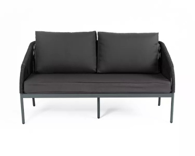 Диван 4SIS Канны двухместный из роупа Цвет: темно-серый