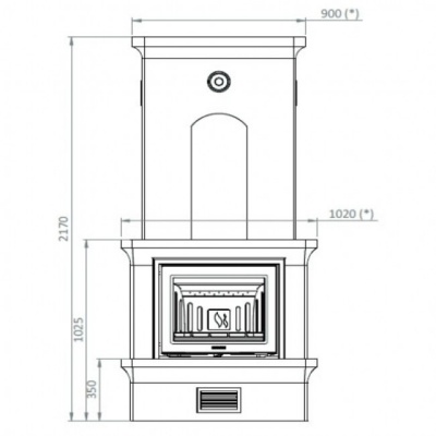 Печь-камин Keddy K20, SK 2001, прист., заднее подключ. Печь-камин Keddy K20, SK 2001, прист., заднее подключ.