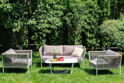 Лаунж-зона 4SIS Касабланка на 4 персоны из роупа Цвет: бежевый Лаунж-зона 4SIS Касабланка на 4 персоны из роупа Цвет: бежевый