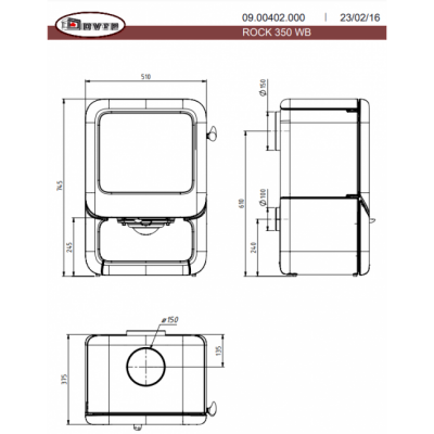 Печь-камин Dovre ROCK350WB