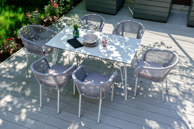 Стол обеденный 4SIS Руссо из HPL 150 Цвет: молочный