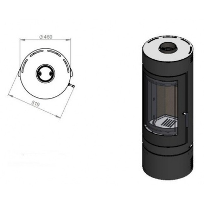 Печь-камин Ember Sofia 552 XL Печь-камин Ember Sofia 552 XL