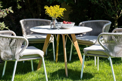 Стол 4SIS Франческо Ø100 Цвет: молочный Стол 4SIS Франческо Ø100 Цвет: молочный