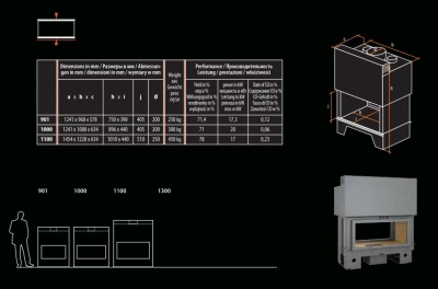 Каминная топка Totem Horizon 901