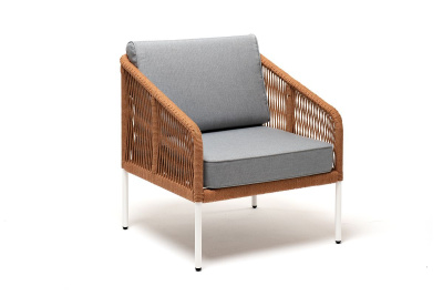 Кресло 4SIS Канны Цвет: белый шагрень, оранжевый меланж, светло-серый Кресло 4SIS Канны Цвет: белый шагрень, оранжевый меланж, светло-серый