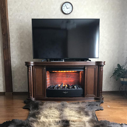 Портал Моцарт темный дуб с очагом firestar 33