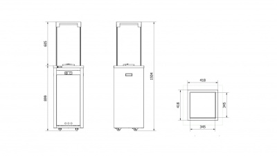 Нагреватель газовый PATIO/LIGHT, сталь, белый Нагреватель газовый PATIO/LIGHT, сталь, белый
