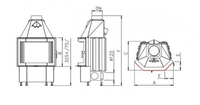 Каминная топка Kobok Prizma 670 Каминная топка Kobok Prizma 670