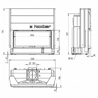 Каминная топка Hoxter HAKA 110/51 Th