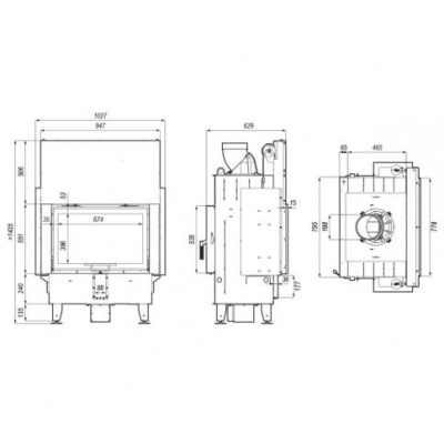 Топка Defro Home Intra ME T G, 13 кВт, 778/551мм, туннель, гильотина Топка Defro Home Intra ME T G, 13 кВт, 778/551мм, туннель, гильотина