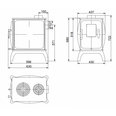 Отопительная печь Brunner Iron Dog 1 Отопительная печь Brunner Iron Dog 1