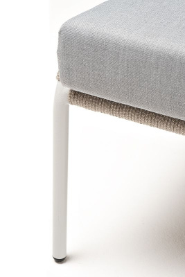 Кресло 4SIS Милан, каркас светло-серый муар, роуп серый меланж, ткань светло-серая Кресло 4SIS Милан, каркас светло-серый муар, роуп серый меланж, ткань светло-серая