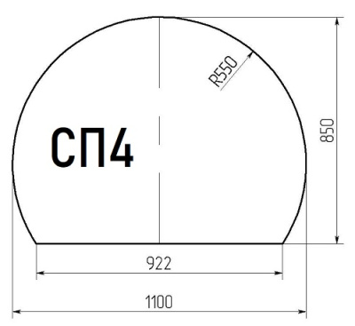 Лист стеклянный напольный 6мм СП-4 (1100х850мм)