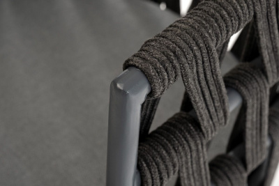 Стул 4SIS Диего из роупа Цвет: дуб, темно-серый (RAL7024) муар, темно-серый, серый