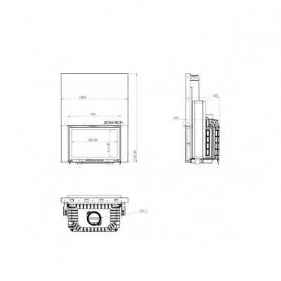 Каминная топка Echa Tech Font/800/G , гильотина Каминная топка Echa Tech Font/800/G , гильотина