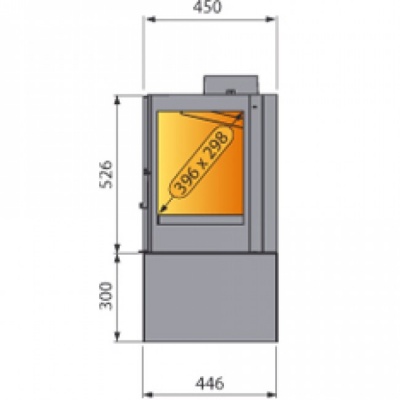 Отопительная печь Liseo Castiron LCI 7 GFR Table, стекло справа Отопительная печь Liseo Castiron LCI 7 GFR Table, стекло справа