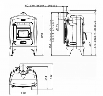 Чугунная печь Godin Madras