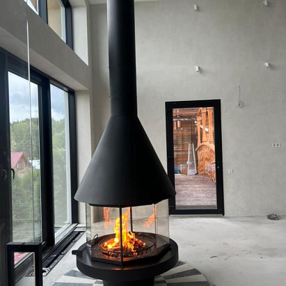 Центральный камин Fireline Dome Glass. Таватуй