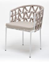 Стул 4SIS Диего из роупа Цвет: белый муар, бежевый