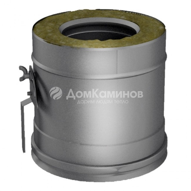 Шибер поворотный с механизмом фиксации Вулкан V50R D300/400, нерж 321/304