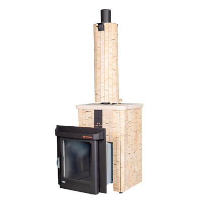 Дровяная печь Ферингер Квадра ПФ в облицовке "Окаменевшее дерево" наборный, до 25 м³ Дровяная печь Ферингер Квадра ПФ в облицовке "Окаменевшее дерево" наборный, до 25 м³