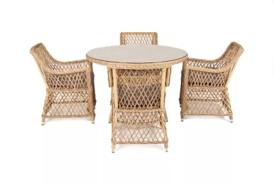 Обеденная группа 4SIS Доппио Цвет: соломенный Обеденная группа 4SIS Доппио Цвет: соломенный