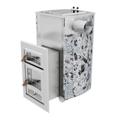 Печь для бани дровяная ИнжКомЦентр ВВД Чародейка М Русский пар серпентенит премиум