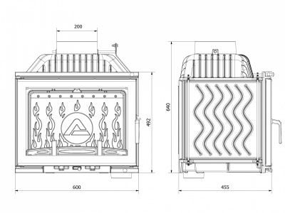 Каминная топка Kaw-Met W 17 Dekor 16kw
