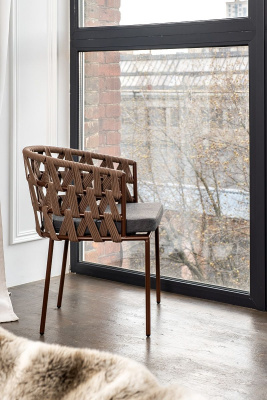 Стул 4SIS Диего из роупа Цвет: коричневый, серый Стул 4SIS Диего из роупа Цвет: коричневый, серый