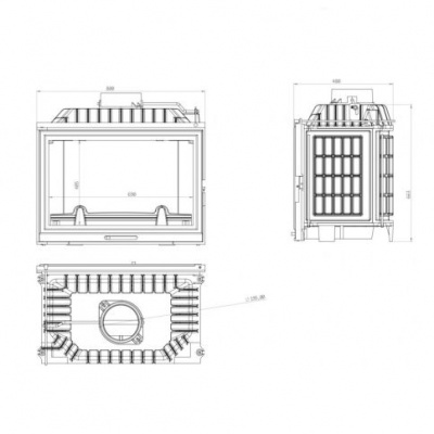 Каминная топка Echa Tech Font/800 18 кВт Каминная топка Echa Tech Font/800 18 кВт